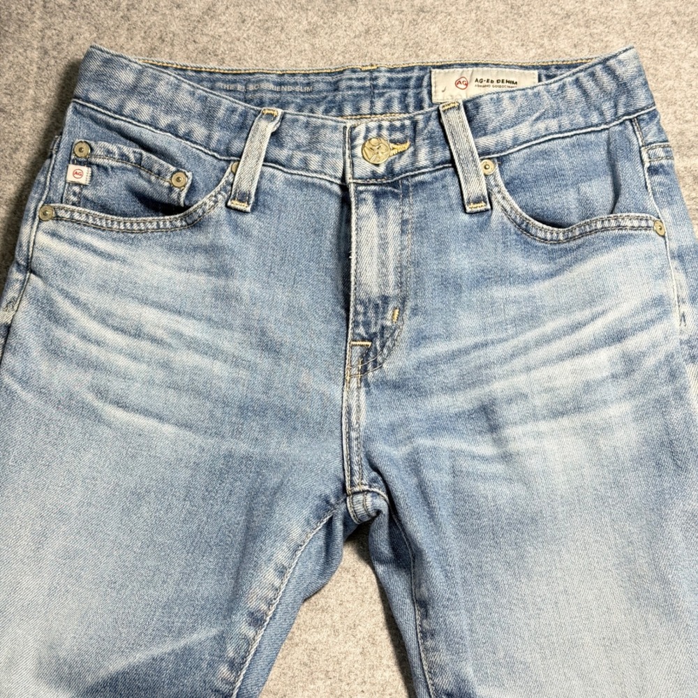 AGâ Adriano Goldschmied The Ex-Boyfriend Slim Jeans Light Wash Raw Hem 24R CoEd